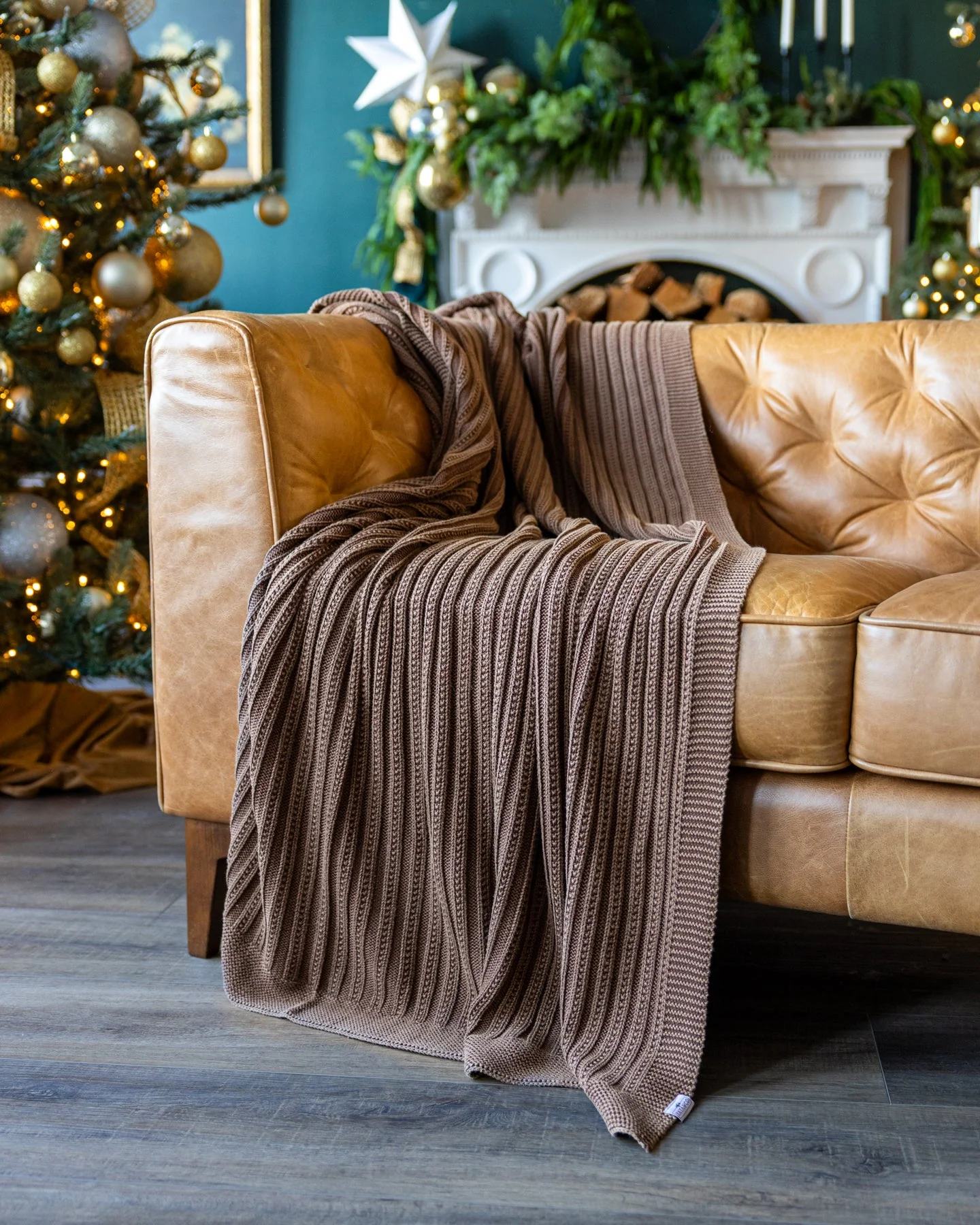 Brooklyn Organic Cotton Knit Throw Blanket - Image 3