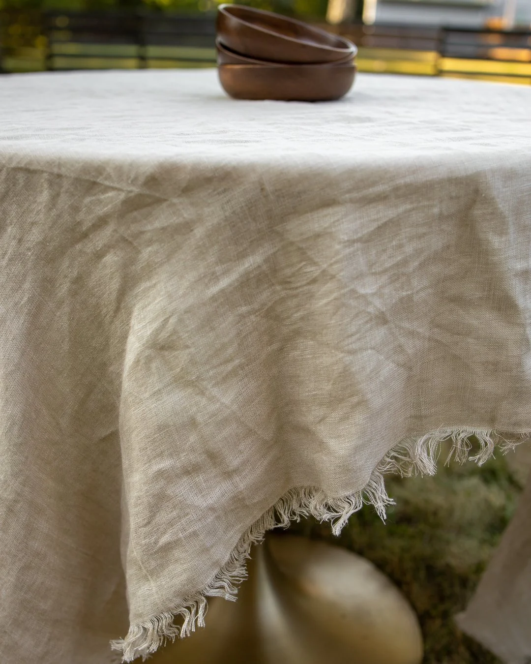 Lucie Organic Linen Tablecloth Runner - Image 3