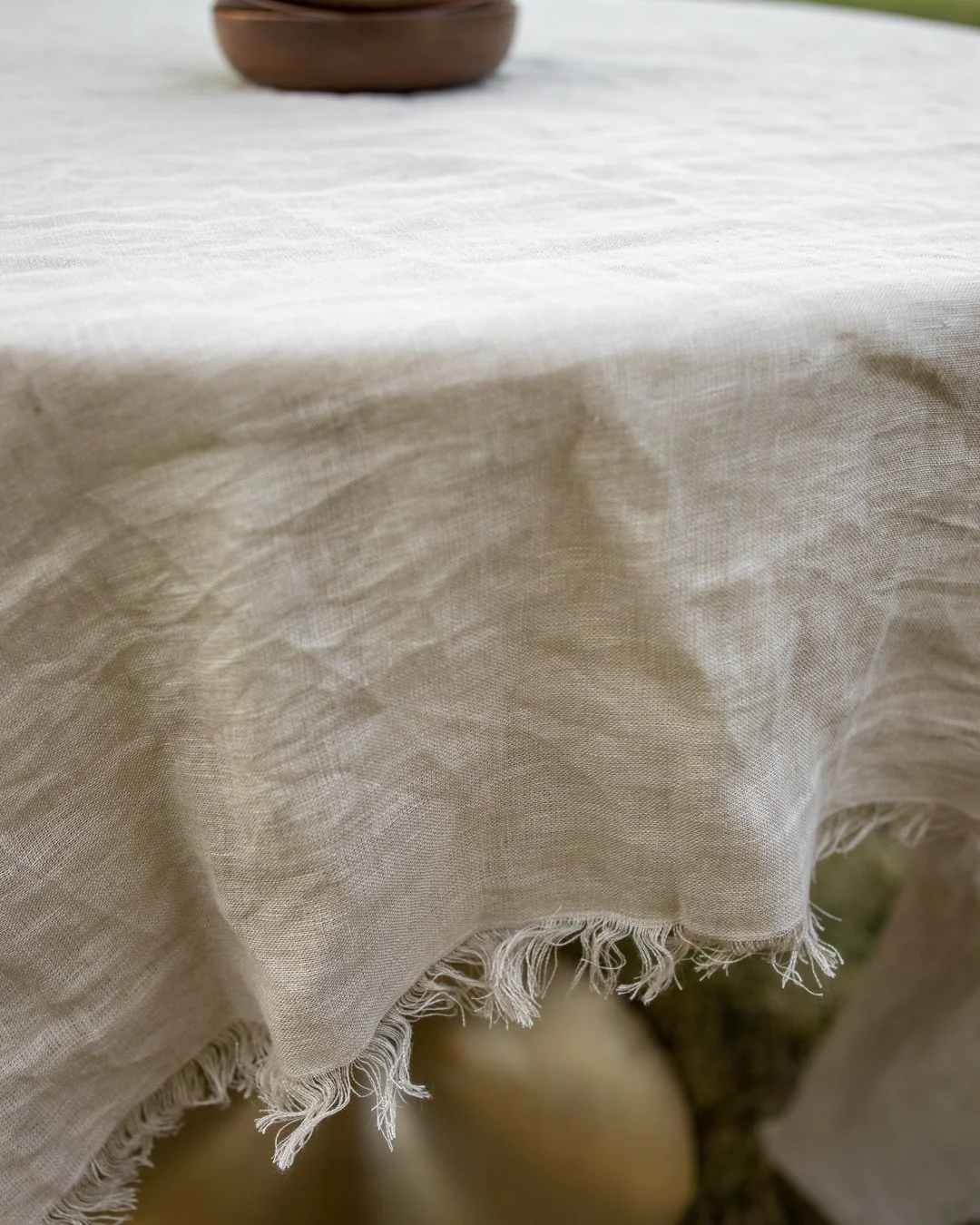 Lucie Organic Linen Tablecloth Runner - Image 5