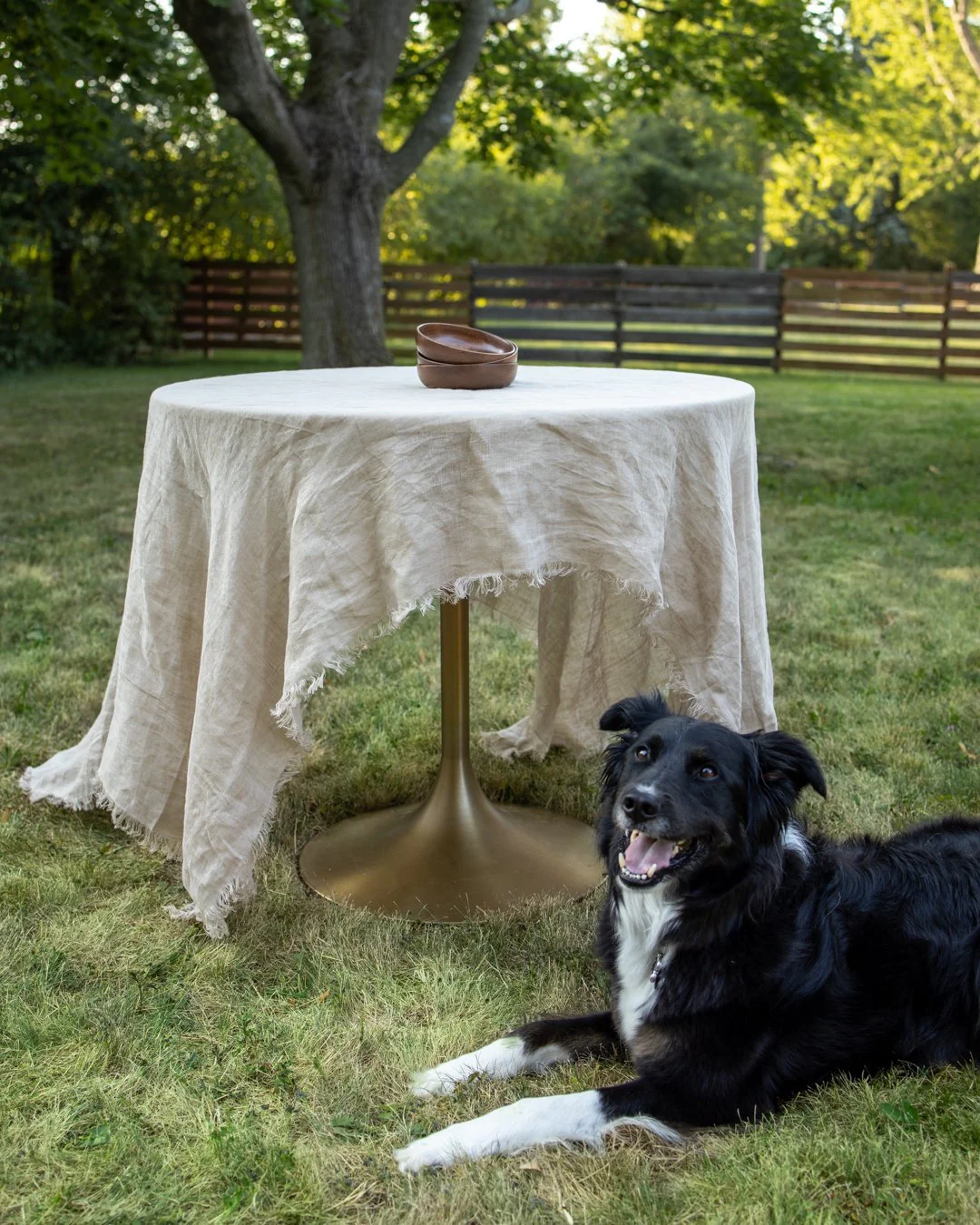 Lucie Organic Linen Tablecloth Runner - Image 6