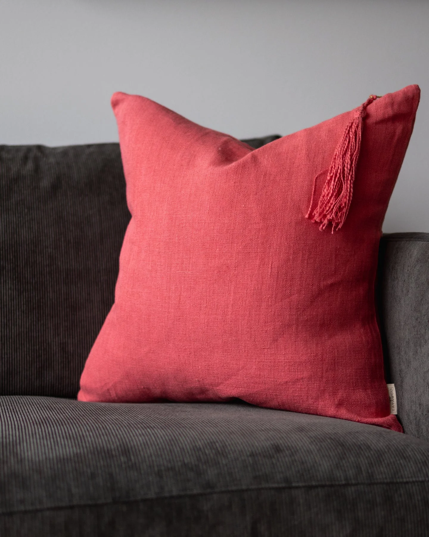 Chiara Organic Linen Throw Pillow - Image 3
