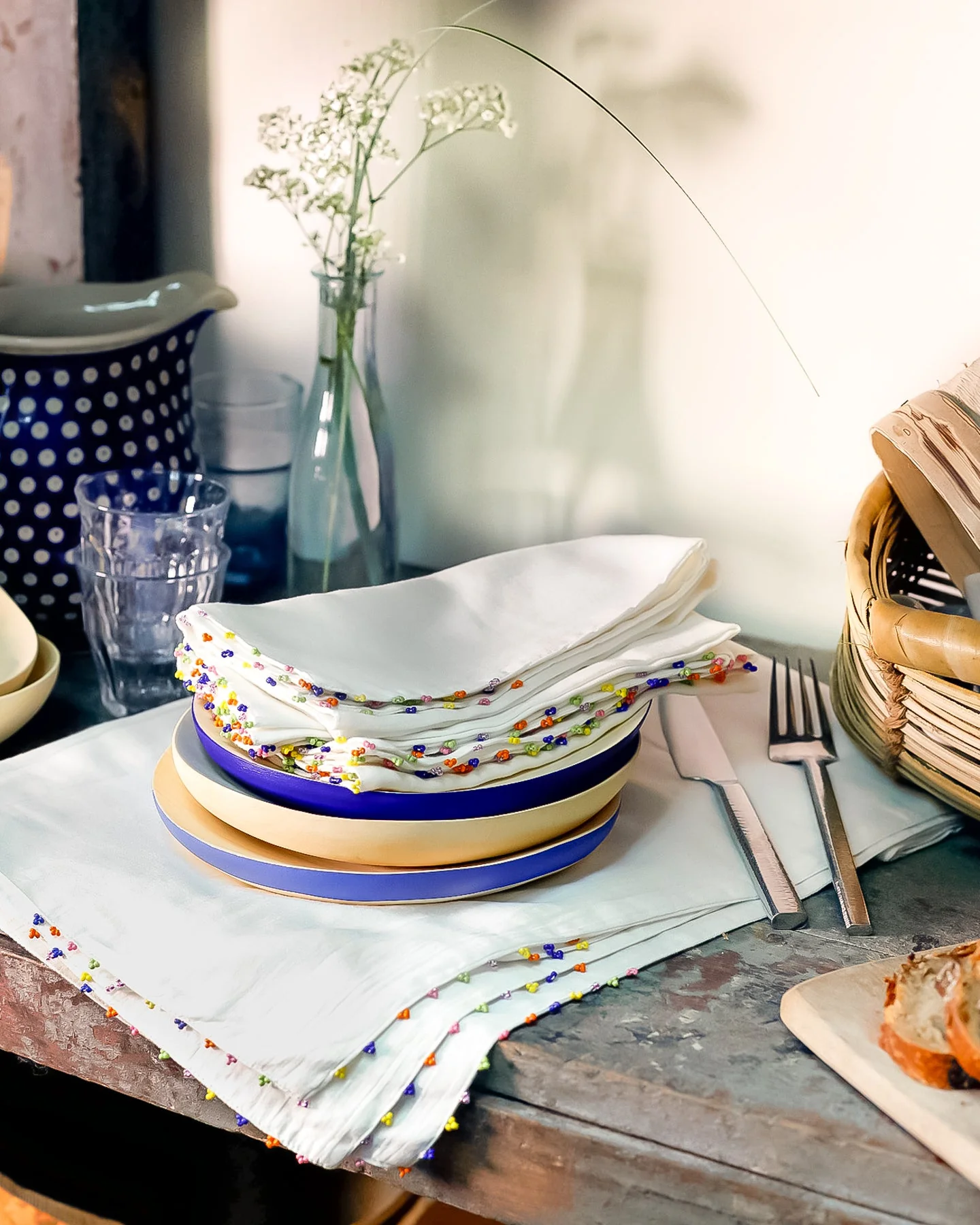 Eliana Hand Beaded Tablecloth - Image 4