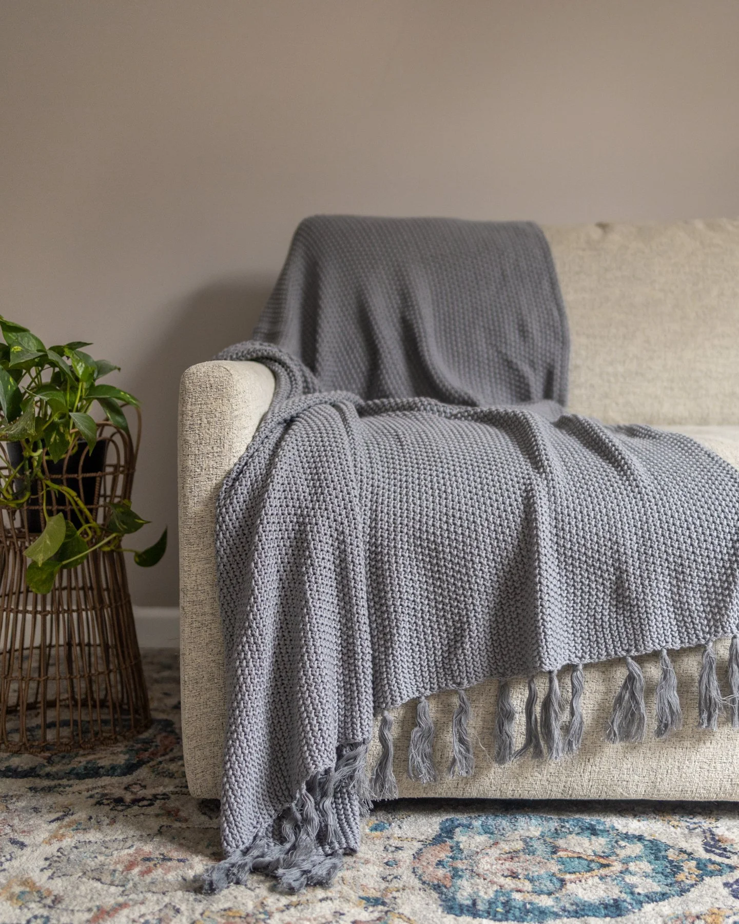 Hallen Organic Cotton Knit Throw Blanket - Image 5