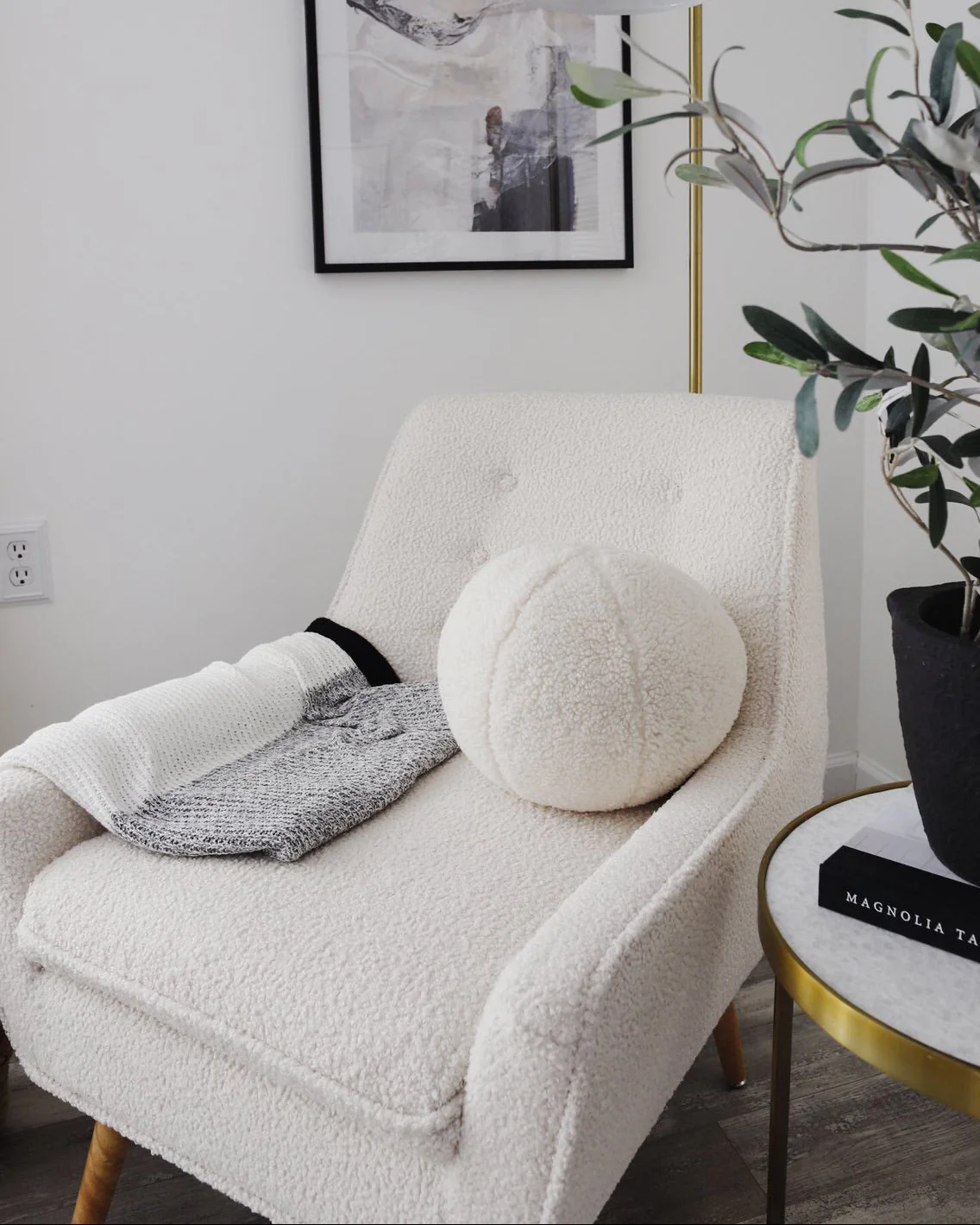 Lucca Organic Cotton Color Block Knit Throw Blanket - Image 3