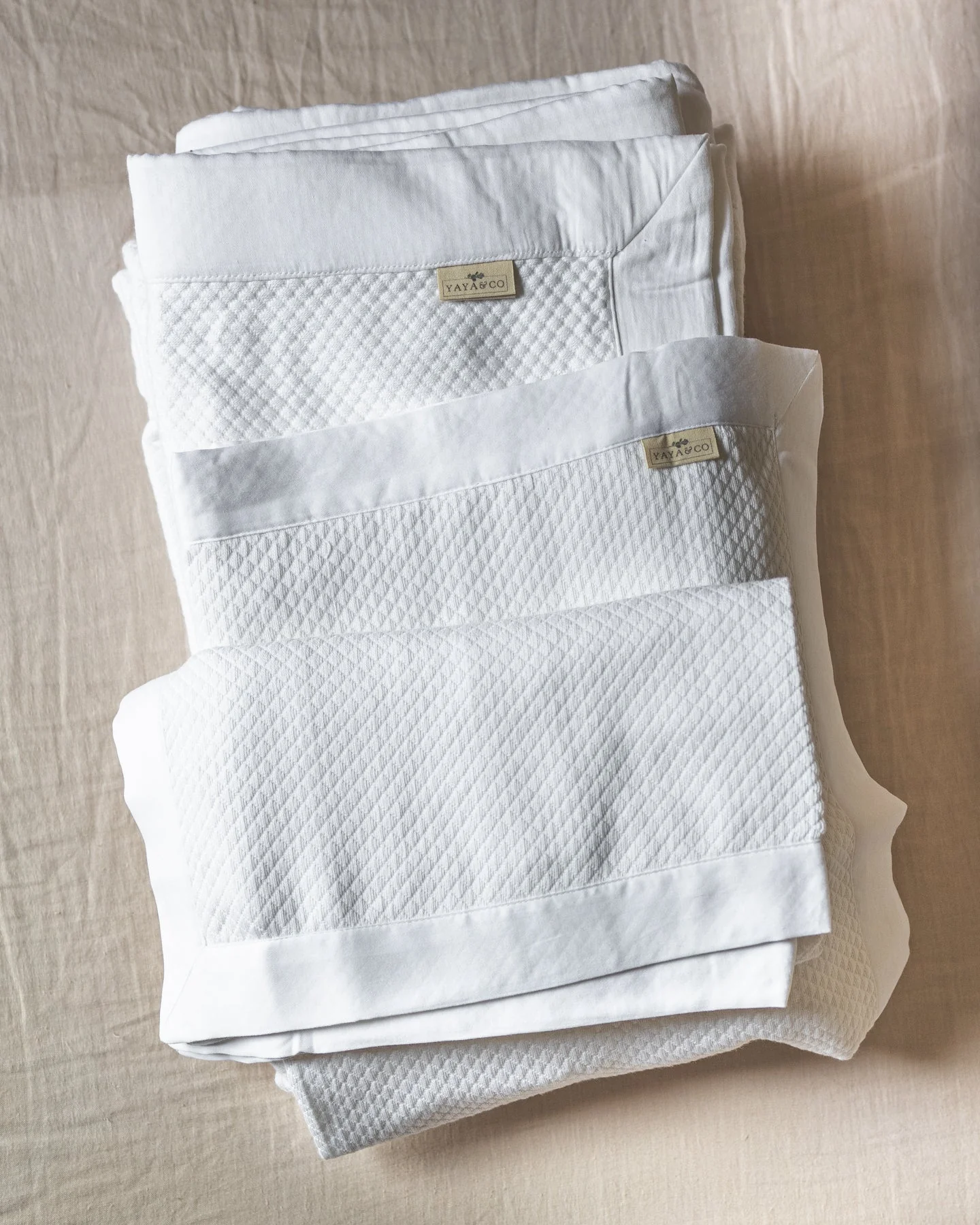 Maude Organic Cotton Quilted Bed Throw Blanket with Euro Shams - Image 3