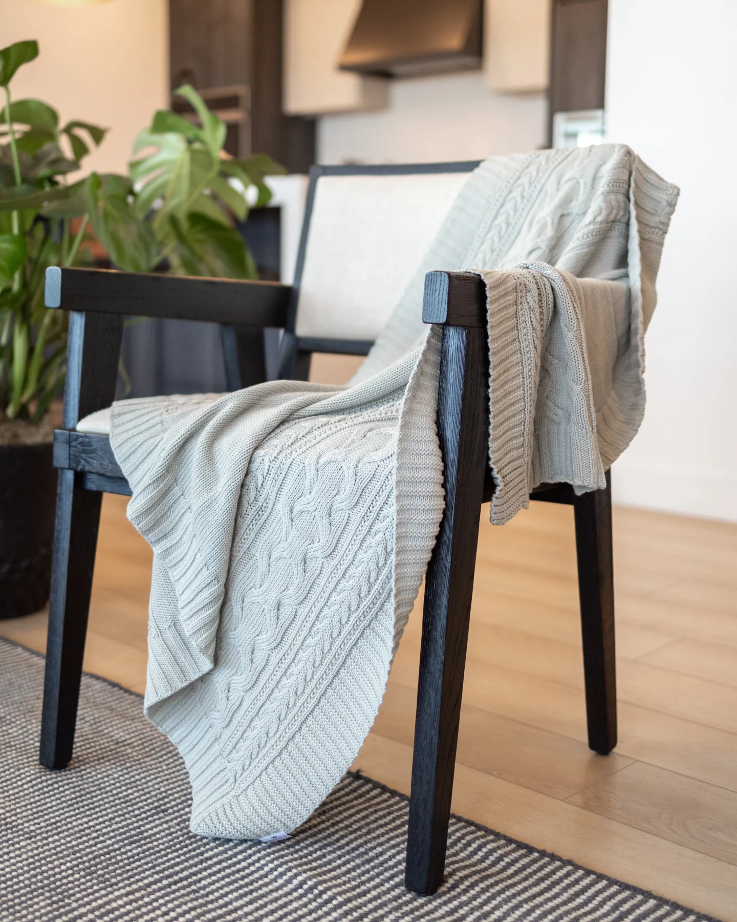 Petal Baby and Kids Organic Cotton Cable Knit Throw Blanket - Image 3