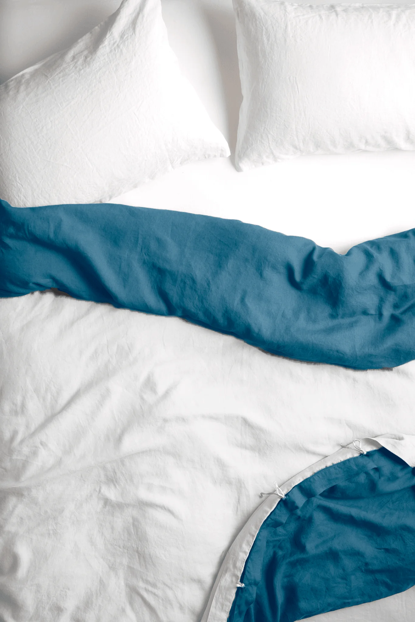 Sofia Reversible Organic Belgian Flax Linen Duvet Cover Set - Image 5