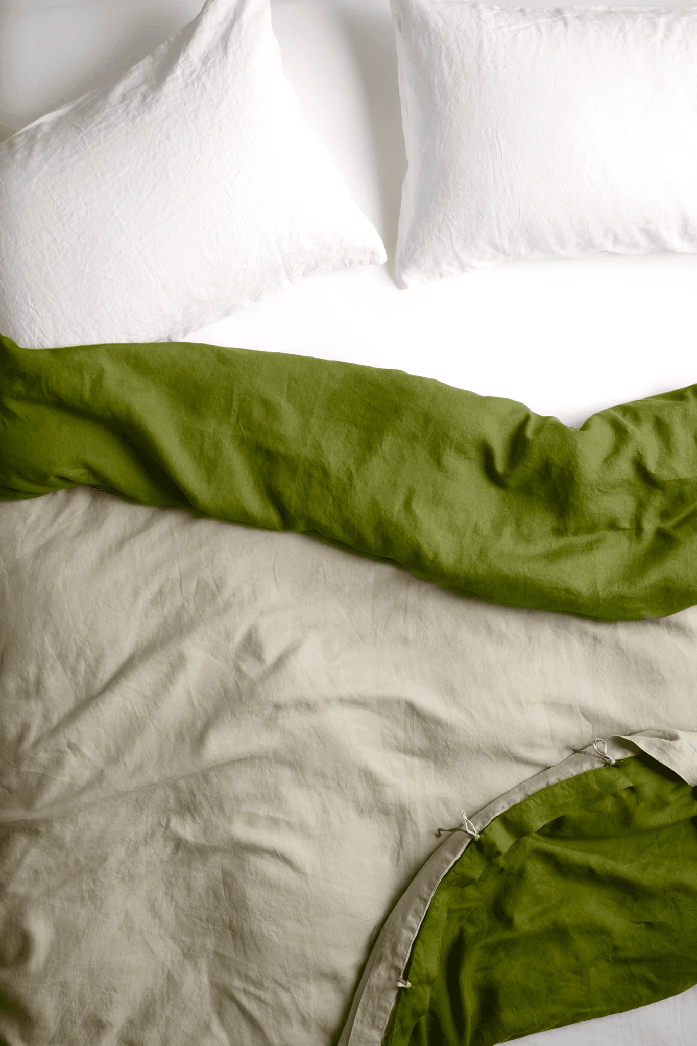 Sofia Reversible Organic Belgian Flax Linen Duvet Cover Set - Image 6