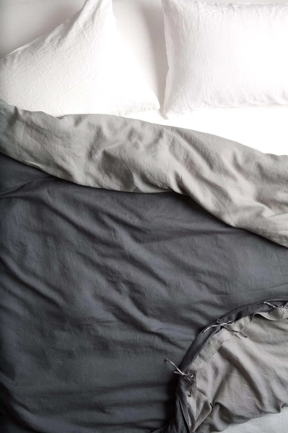 Sofia Reversible Organic Belgian Flax Linen Duvet Cover Set - Image 7